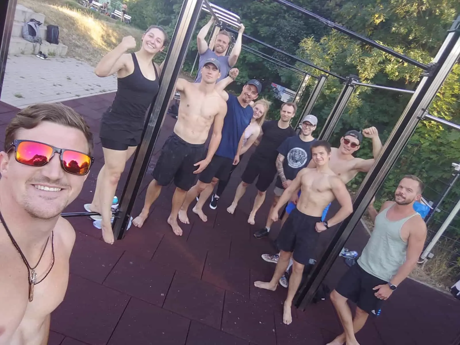 Das EFC Calisthenics Team beim Training